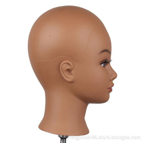 Wig stand tripod mannequin head realistic female mannequin head for display